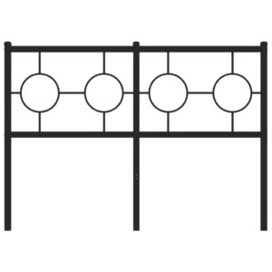 vidaXL Huvudgavel metall svart 120 cm - Bild 3