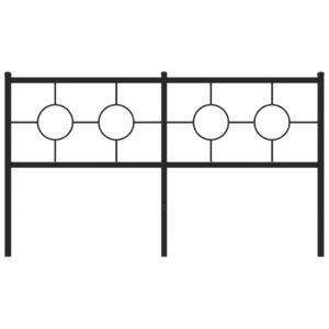 vidaXL Huvudgavel metall svart 150 cm - Bild 3