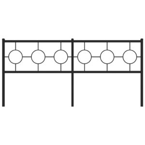 vidaXL Huvudgavel metall svart 180 cm - Bild 3