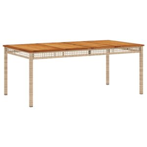 vidaXL Trädgårdsbord beige 180x90x75 cm konstrotting akaciaträ - Bild 2