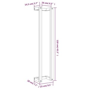 vidaXL Handdukshängare vaxbrun 23x18x110 cm massiv furu - Bild 10