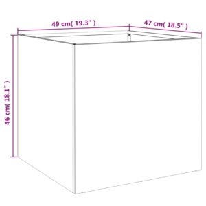 vidaXL Odlingslåda olivgrön 49x47x46 cm kallvalsat stål - Bild 10