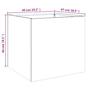 vidaXL Odlingslåda olivgrön 49x47x46 cm kallvalsat stål - Bild 11