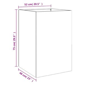 vidaXL Odlingslåda vit 52x48x75 cm kallvalsat stål - Bild 9