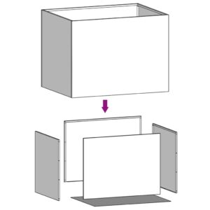 vidaXL Odlingslåda vit 62x47x46 cm kallvalsat stål - Bild 11