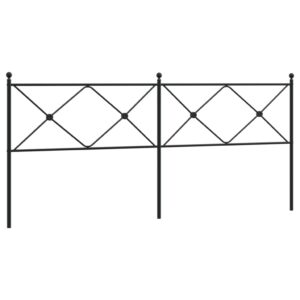 vidaXL Huvudgavel metall svart 193 cm - Bild 2