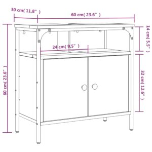 vidaXL Tvättställsskåp sonoma-ek 60x30x60 cm konstruerat trä - Bild 11