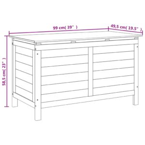 vidaXL Dynbox 99x49,5x58,5 cm massivt granträ - Bild 8