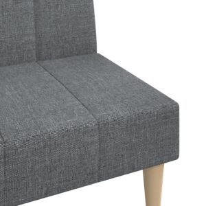 vidaXL Bäddsoffa 2-sits ljusgrå tyg - Bild 9