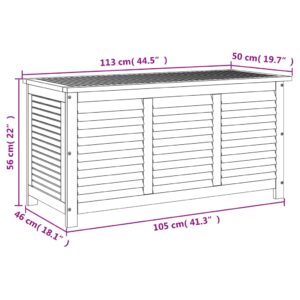 vidaXL Dynbox 113x50x56 cm massivt akaciaträ - Bild 10