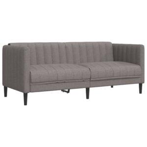 vidaXL Soffa 2-sits taupe tyg - Bild 2