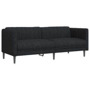 vidaXL Soffa 3-sits svart tyg - Bild 2