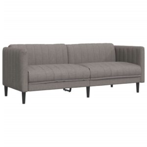 vidaXL Soffa 3-sits taupe tyg - Bild 2