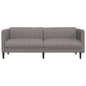 vidaXL Soffa 3-sits taupe tyg - Bild 4