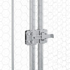 vidaXL Hönsbur silver 400x100x190 cm galvaniserat stål - Bild 8