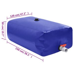 vidaXL Vattentank med kran vikbar 1000 L PVC - Bild 7