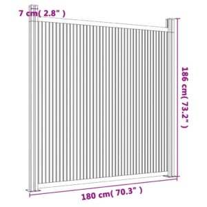 vidaXL Staketpanel WPC grå 180x186 cm - Bild 8