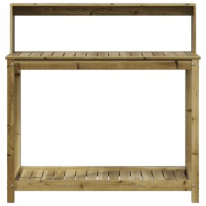 vidaXL Växtbord med hyllor 108x50x109,5 cm impregnerad furu - Bild 5