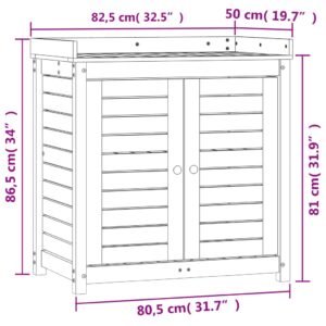 vidaXL Växtbord med hyllor 82,5x50x86,5 cm impregnerad furu - Bild 10