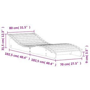 vidaXL Solsäng vit 205x80x31,5 cm massiv furu - Bild 9