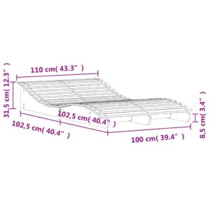 vidaXL Solsäng 205x110x31,5 cm massivt douglasträ - Bild 9