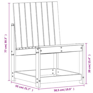 vidaXL Trädgårdsstol 50,5x55x77 cm massiv furu - Bild 9