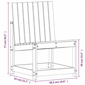 vidaXL Trädgårdsstol vaxbrun 50,5x55x77 cm massiv furu - Bild 9