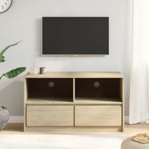 vidaXL Tv-bänk SAUDA ek 99x43x55 cm massiv furu - Bild 3