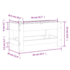 vidaXL Trädgårdspall 62x30x32 cm massivt douglasträ - Bild 9