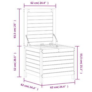 vidaXL Trädgårdspall 62x63,5x53,5 cm impregnerad furu - Bild 10