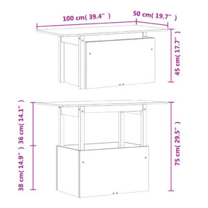 vidaXL Trädgårdsbord 100x50x75 cm massivt douglasträ - Bild 12