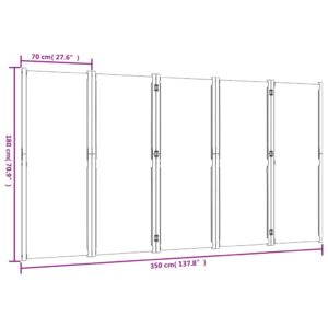 vidaXL Rumsavdelare 5 paneler taupe 350x180 cm - Bild 8