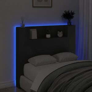 vidaXL Sänggavel med LED svart 120x16,5x103,5 cm - Bild 4