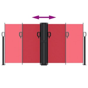 vidaXL Infällbar sidomarkis röd 120x600 cm - Bild 5