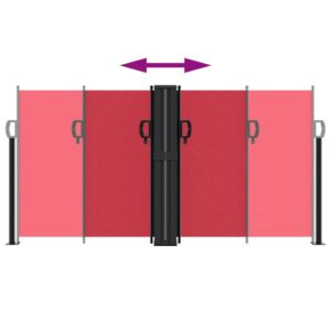 vidaXL Infällbar sidomarkis röd 120x1000 cm - Bild 5