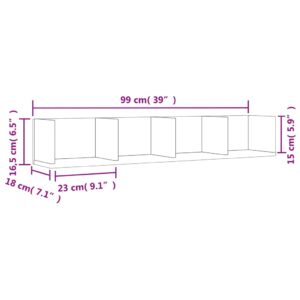 vidaXL Väggskåp sonoma-ek 99x18x16,5 cm konstruerat trä - Bild 10