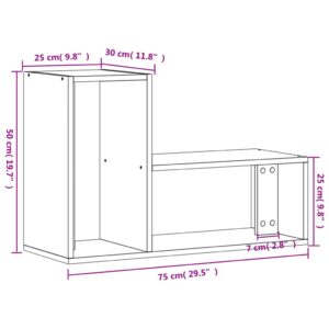 vidaXL TV-skåp 2 st sonoma-ek 75x30x50 cm konstruerat trä - Bild 12