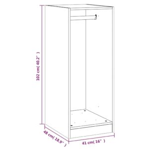 vidaXL Garderob rökfärgad ek 48x41x102 cm konstruerat trä - Bild 10