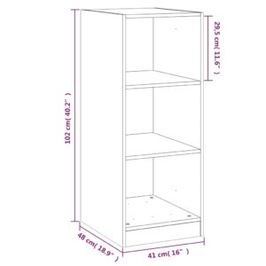 vidaXL Garderob sonoma-ek 48x41x102 cm konstruerat trä - Bild 10