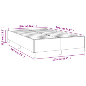 vidaXL Sängram svart 120x190 cm Sammet - Bild 9