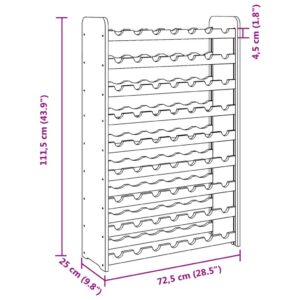 vidaXL Vinställ 72,5x25x111,5 cm massiv furu - Bild 9