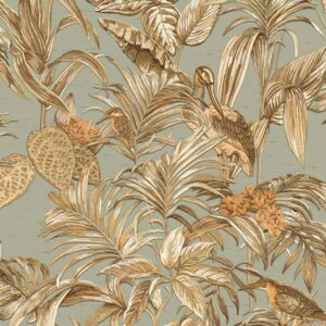 DUTCH WALLCOVERINGS Tapet Bird-of-Paradise blågrön - Bild 2