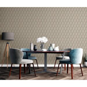 DUTCH WALLCOVERINGS Tapet Geometric guld och grön - Bild 6