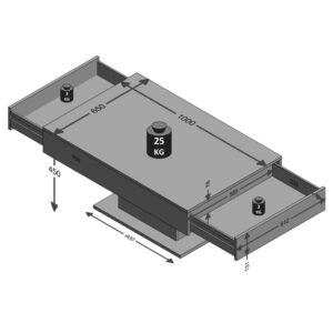 FMD Soffbord antik ek och vit - Bild 6