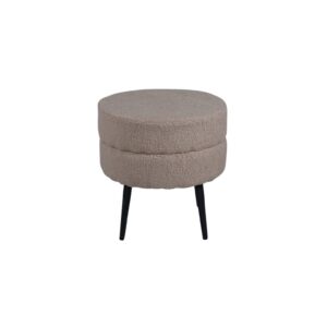 Venture Home Sittpuff Pot 40x40x40 cm teddytyg beige och svart - Bild 2