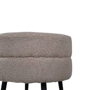 Venture Home Sittpuff Pot 40x40x40 cm teddytyg beige och svart - Bild 5