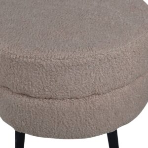 Venture Home Sittpuff Pot 40x40x40 cm teddytyg beige och svart - Bild 6