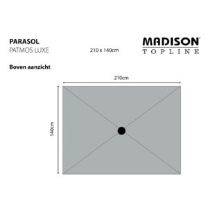 Madison Parasoll Patmos Luxe rektangulärt 210x140 cm taupe - Bild 7