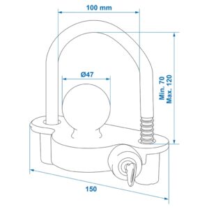 ProPlus Kopplingslås med cylinderlås 341329 - Bild 9