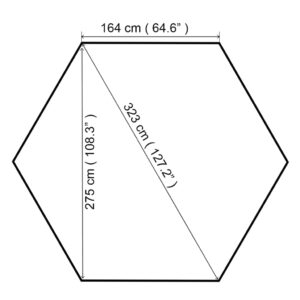 vidaXL Paviljong hexagonal 323x265 cm beige - Bild 8